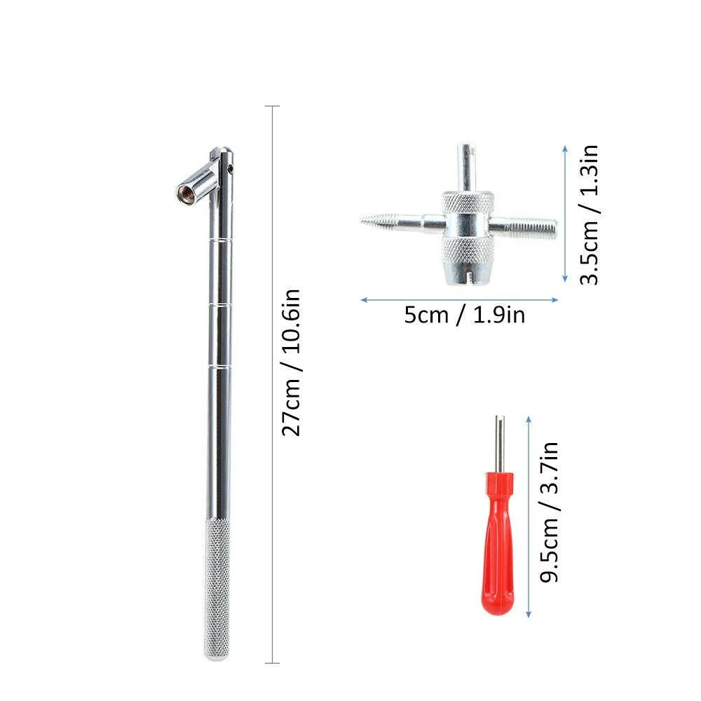 1 Set Tyre Valve Core Repairing Tools Kit Car Tyre Valve Stem Puller Core Remover Repairing  Tools Kit for Motorcycle Bicycle
