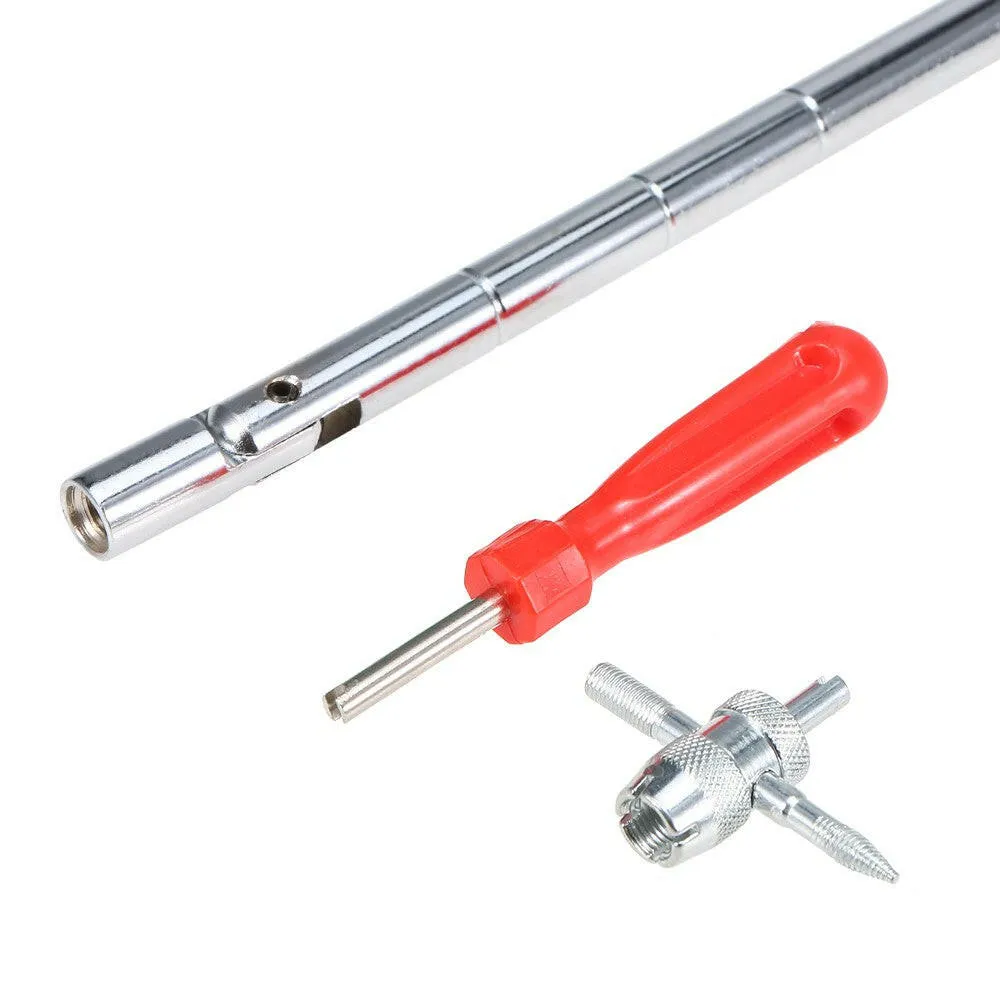 1 Set Tyre Valve Core Repairing Tools Kit Car Tyre Valve Stem Puller Core Remover Repairing  Tools Kit for Motorcycle Bicycle