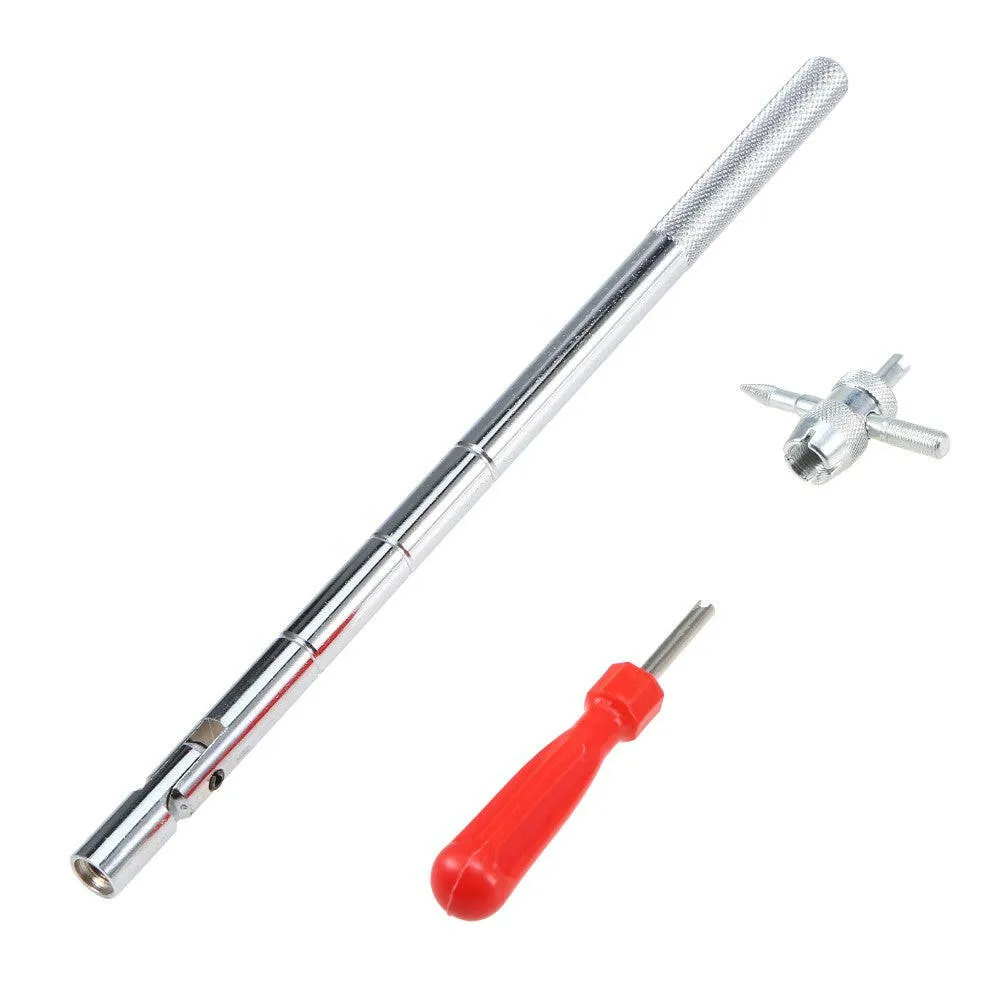 1 Set Tyre Valve Core Repairing Tools Kit Car Tyre Valve Stem Puller Core Remover Repairing  Tools Kit for Motorcycle Bicycle