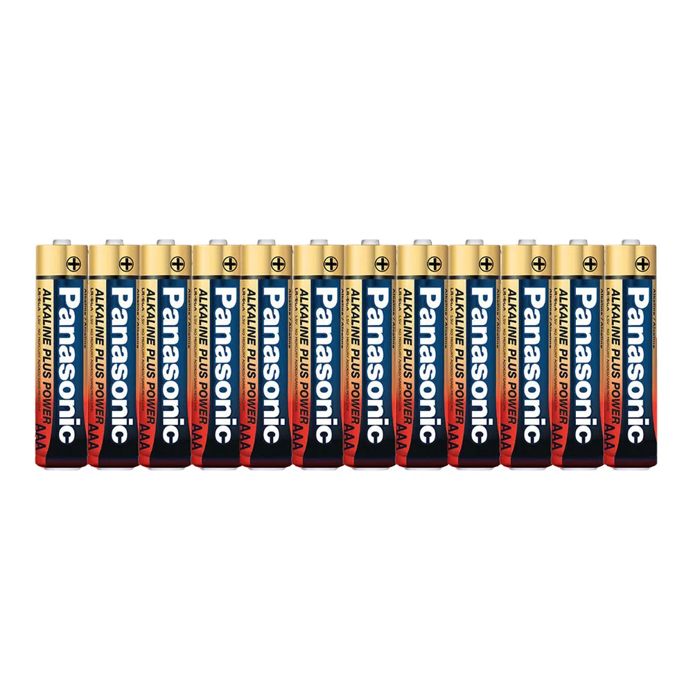 12 Pack AAA Batteries Alkaline Plus Power Triple A Battery 1.5V Long Lasting Set