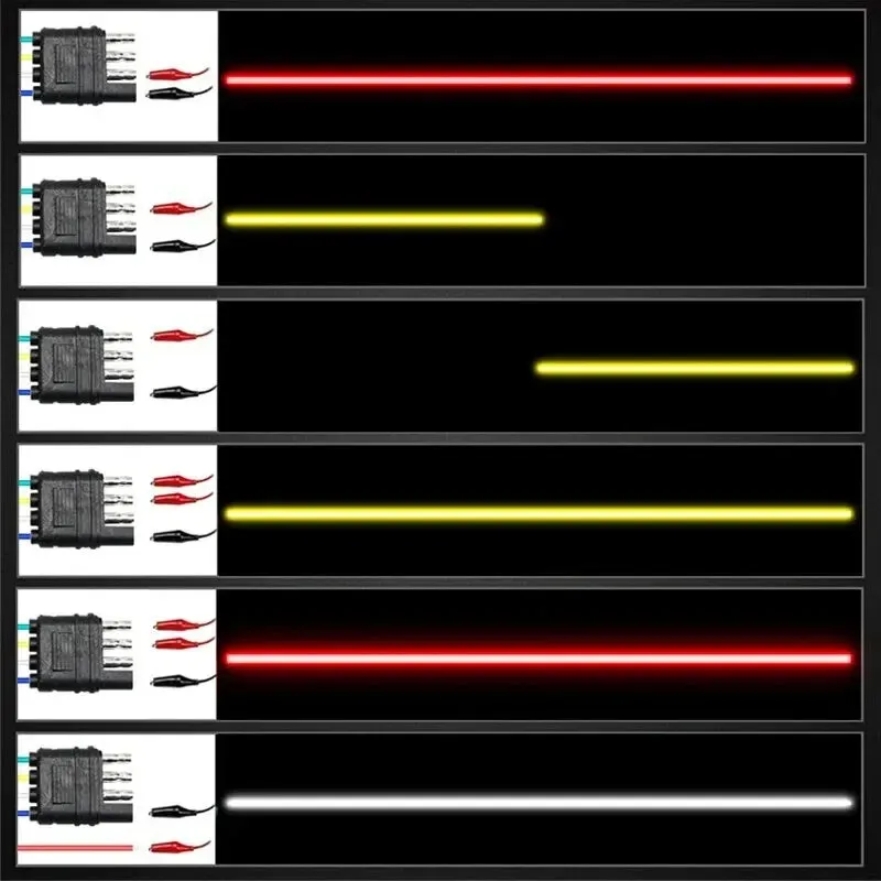 12V 48 / 60 Led Car Brake Turn Signal Light Strip For Pickup Truck Rear Tail Double Flash