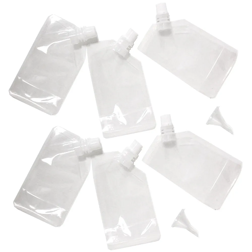 16 Pc Cruise Ship Flask Kit 4oz Funnel Rum Alcohol Liquor Smuggle Booze Wine Bag