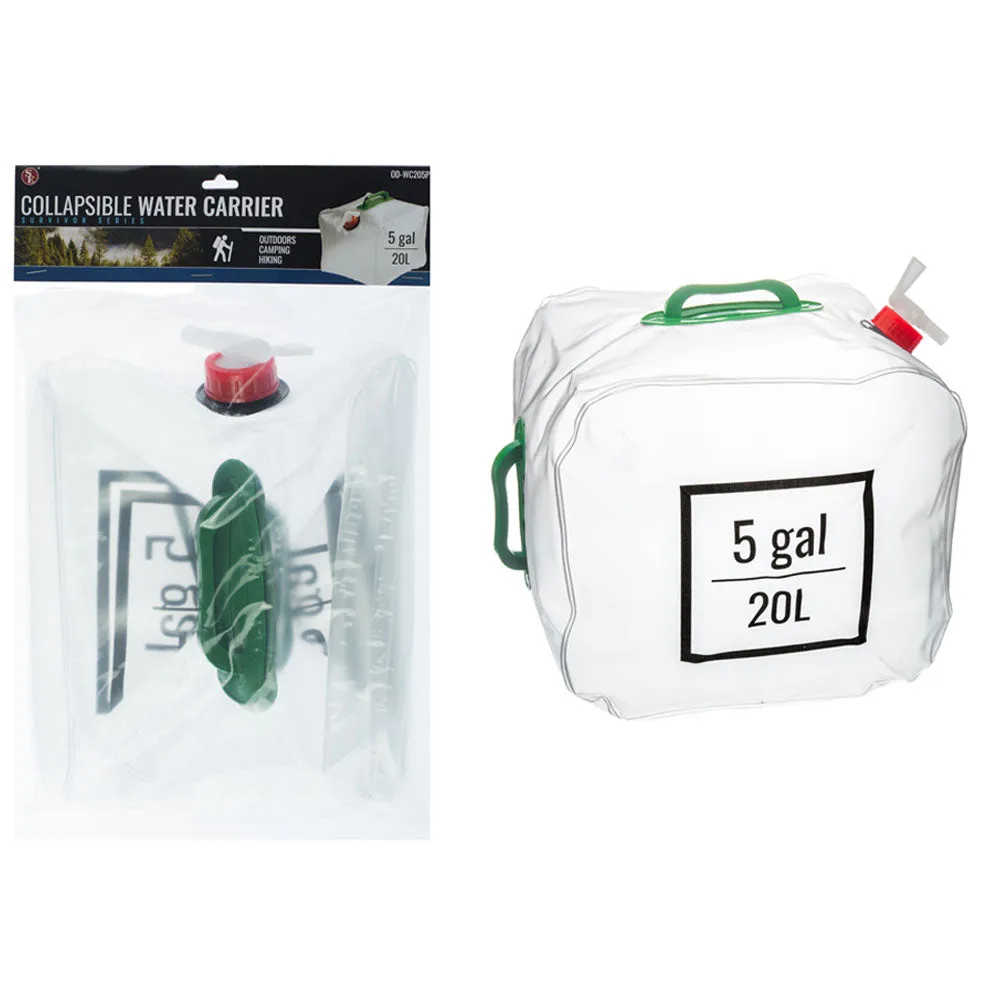 20L Collapsible Water Container Camping Water Storage Carrier Foldable Portable