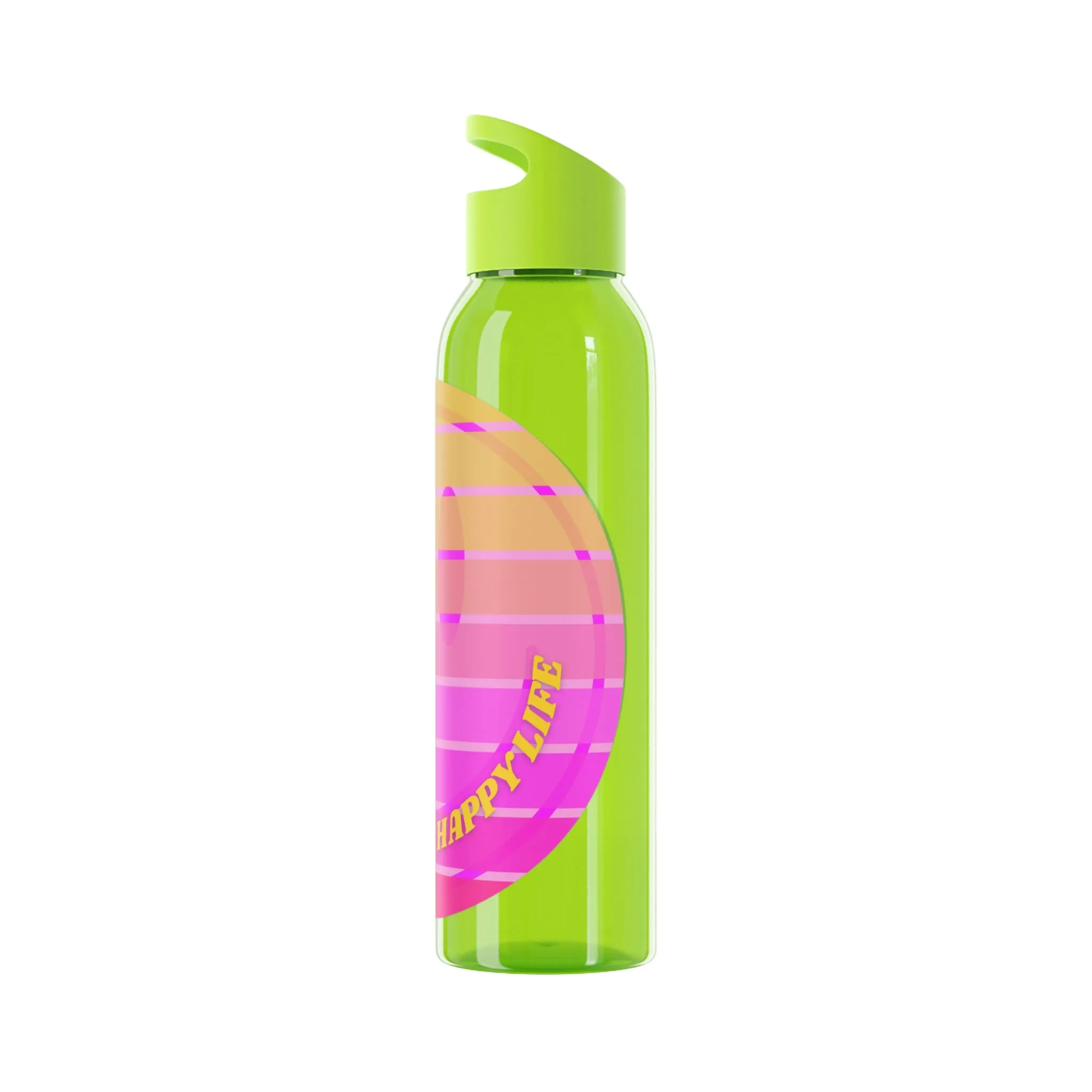 Aesthetic Happy Spirit Happy Life Water Bottle, Aesthetic Pink Bottle, Smile Face, Trendy Tumblr Bottle, Happy Mind Tumbler, BPA Fre
