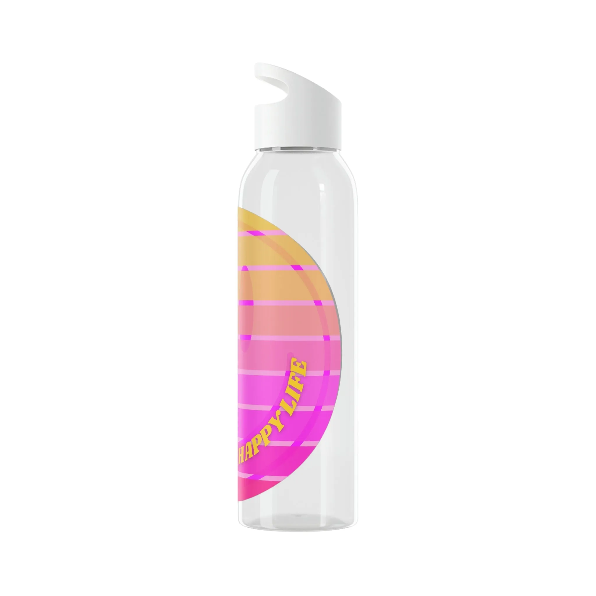 Aesthetic Happy Spirit Happy Life Water Bottle, Aesthetic Pink Bottle, Smile Face, Trendy Tumblr Bottle, Happy Mind Tumbler, BPA Fre