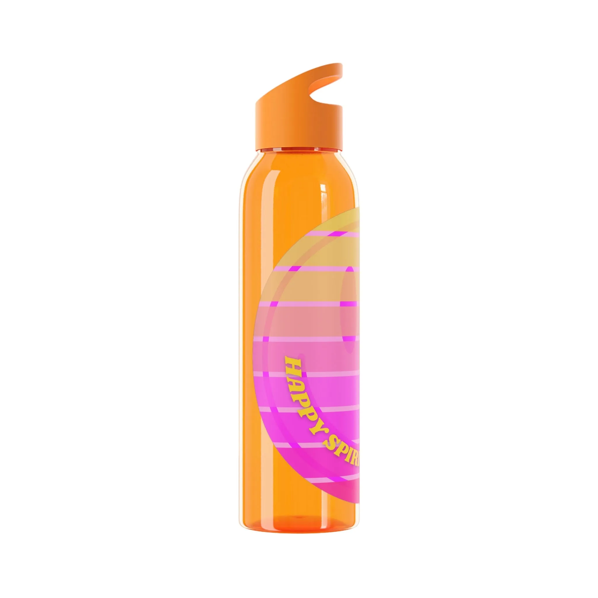 Aesthetic Happy Spirit Happy Life Water Bottle, Aesthetic Pink Bottle, Smile Face, Trendy Tumblr Bottle, Happy Mind Tumbler, BPA Fre