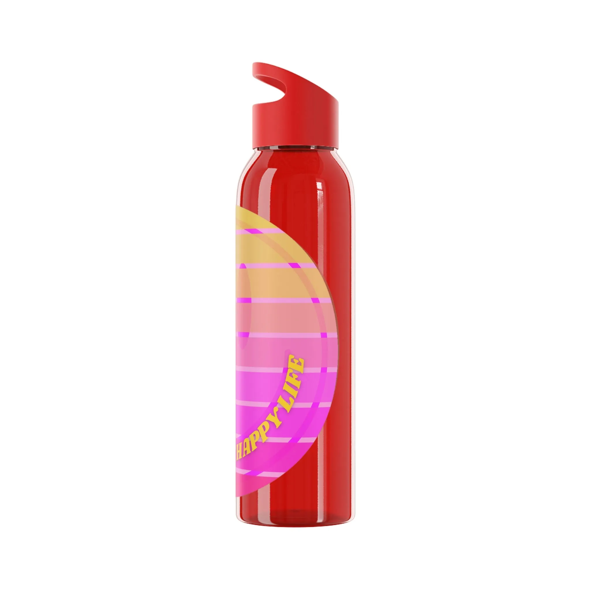 Aesthetic Happy Spirit Happy Life Water Bottle, Aesthetic Pink Bottle, Smile Face, Trendy Tumblr Bottle, Happy Mind Tumbler, BPA Fre