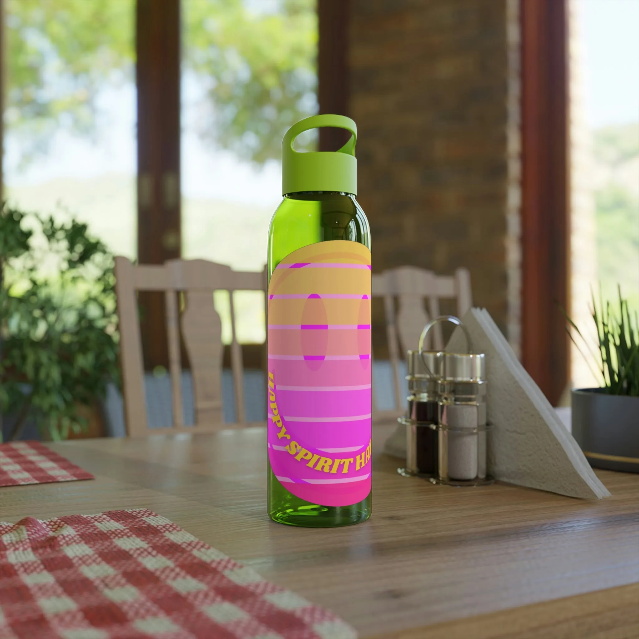 Aesthetic Happy Spirit Happy Life Water Bottle, Aesthetic Pink Bottle, Smile Face, Trendy Tumblr Bottle, Happy Mind Tumbler, BPA Fre
