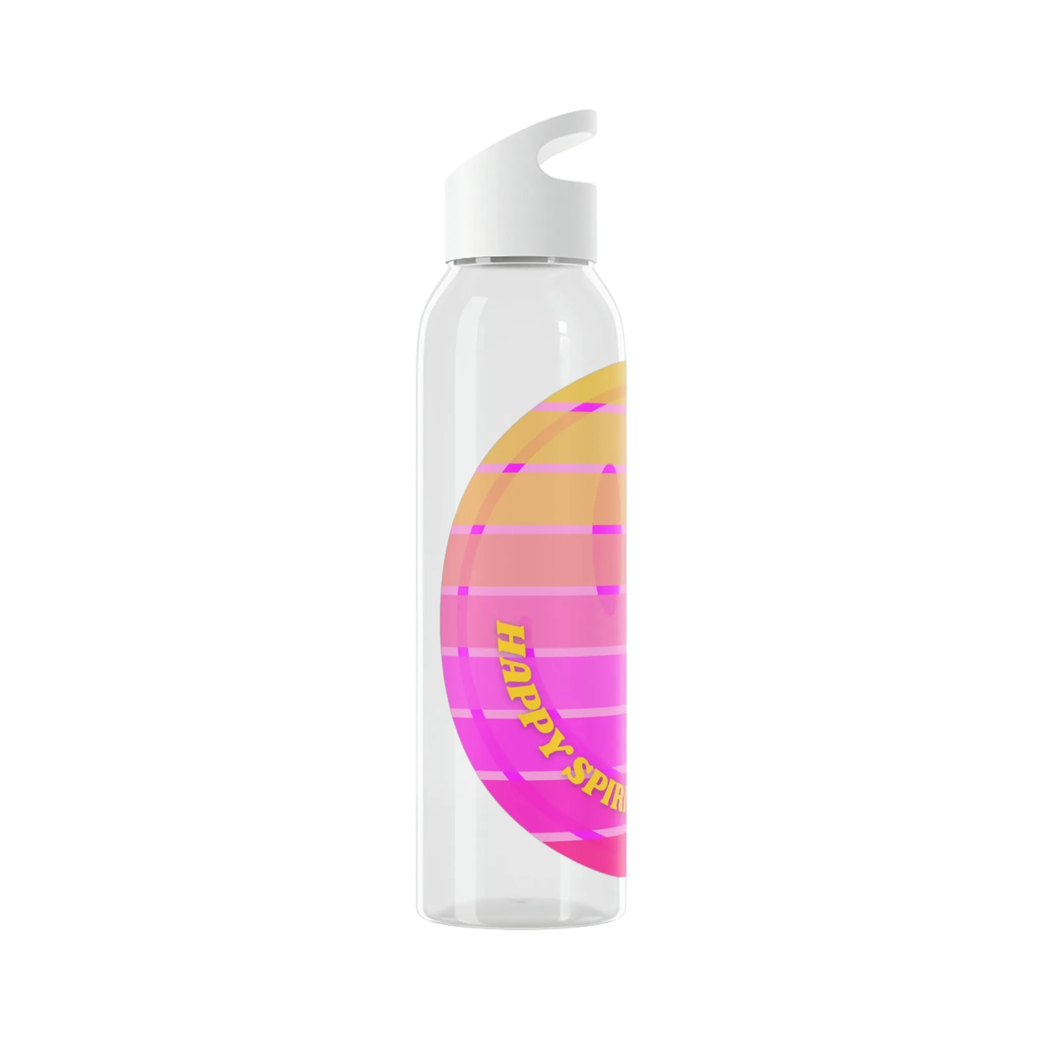 Aesthetic Happy Spirit Happy Life Water Bottle, Aesthetic Pink Bottle, Smile Face, Trendy Tumblr Bottle, Happy Mind Tumbler, BPA Fre
