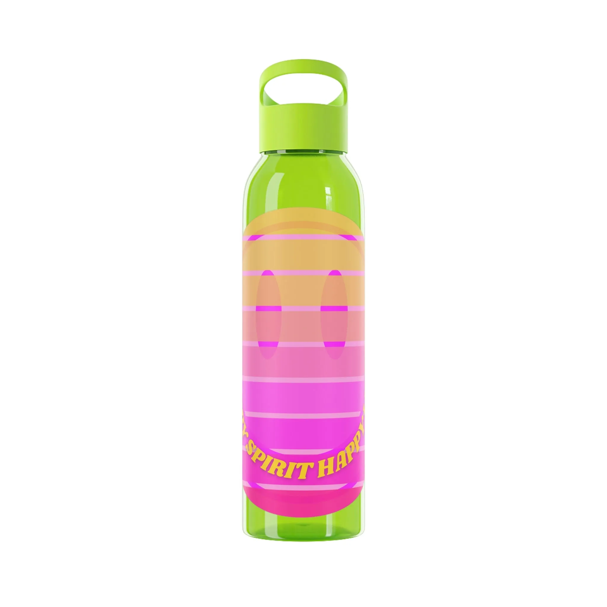Aesthetic Happy Spirit Happy Life Water Bottle, Aesthetic Pink Bottle, Smile Face, Trendy Tumblr Bottle, Happy Mind Tumbler, BPA Fre