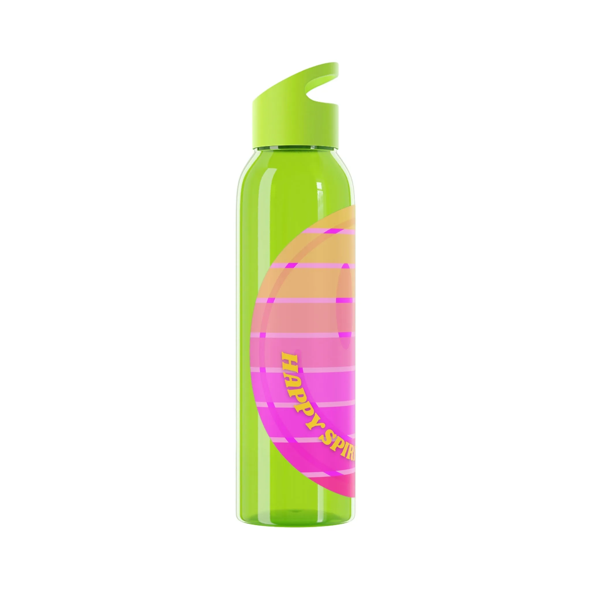Aesthetic Happy Spirit Happy Life Water Bottle, Aesthetic Pink Bottle, Smile Face, Trendy Tumblr Bottle, Happy Mind Tumbler, BPA Fre