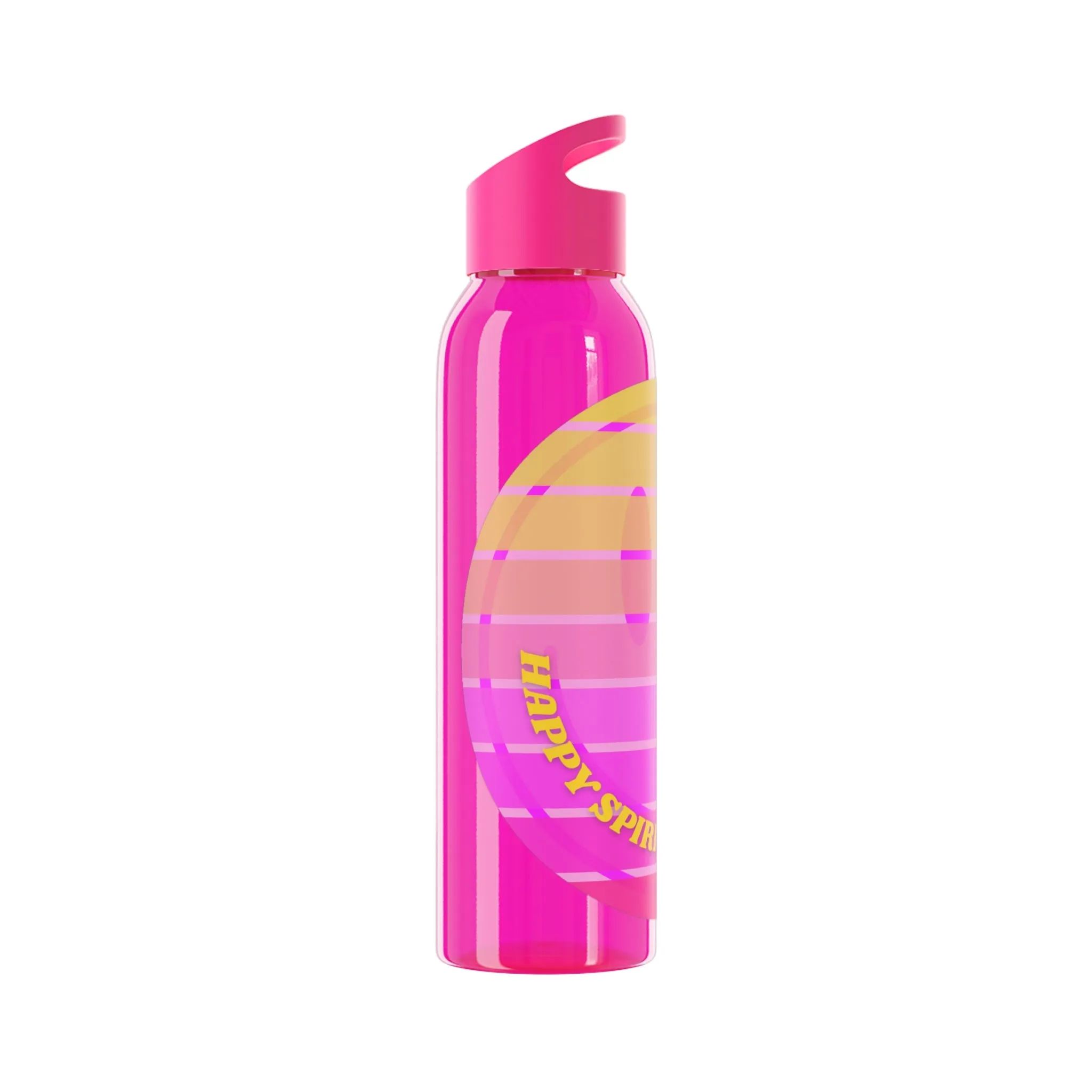Aesthetic Happy Spirit Happy Life Water Bottle, Aesthetic Pink Bottle, Smile Face, Trendy Tumblr Bottle, Happy Mind Tumbler, BPA Fre
