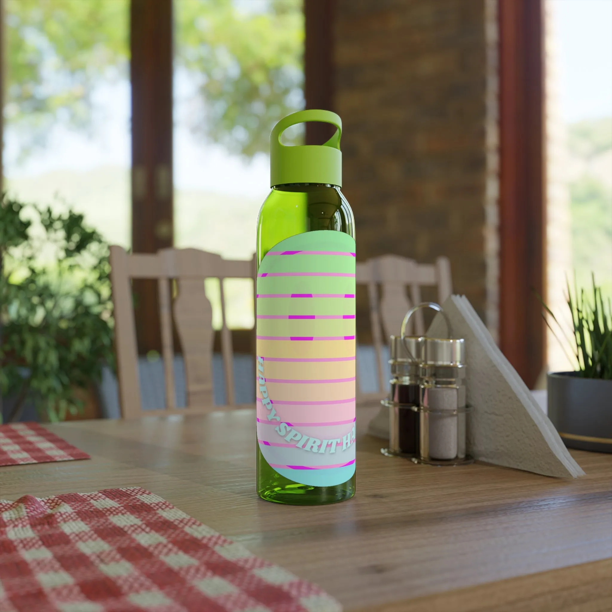Aesthetic Happy Spirit Happy Life Water Bottle, Aesthetic Pink Bottle, Smile Face, Trendy Tumblr Bottle, Happy Mind Tumbler, BPA Free Bottle