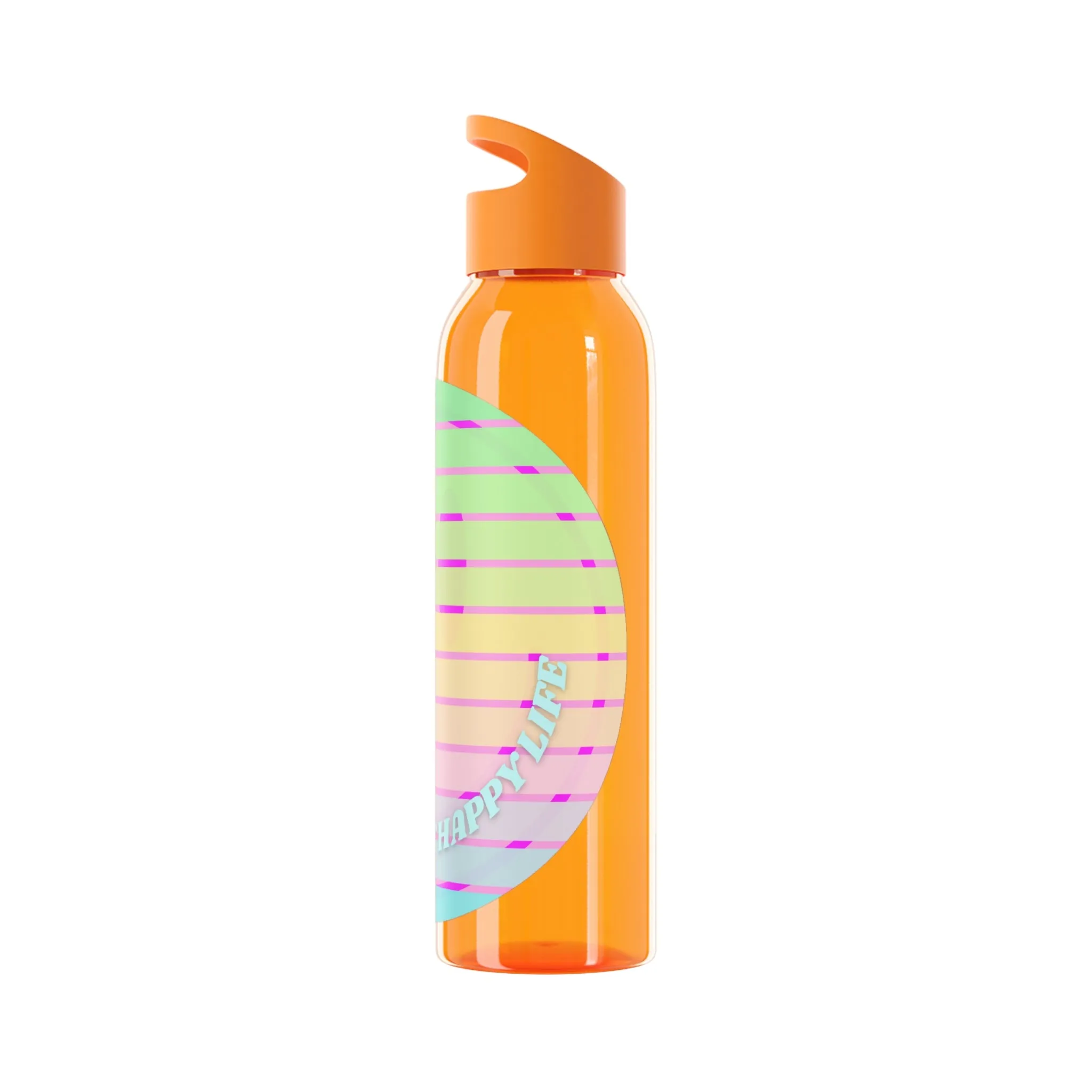 Aesthetic Happy Spirit Happy Life Water Bottle, Aesthetic Pink Bottle, Smile Face, Trendy Tumblr Bottle, Happy Mind Tumbler, BPA Free Bottle