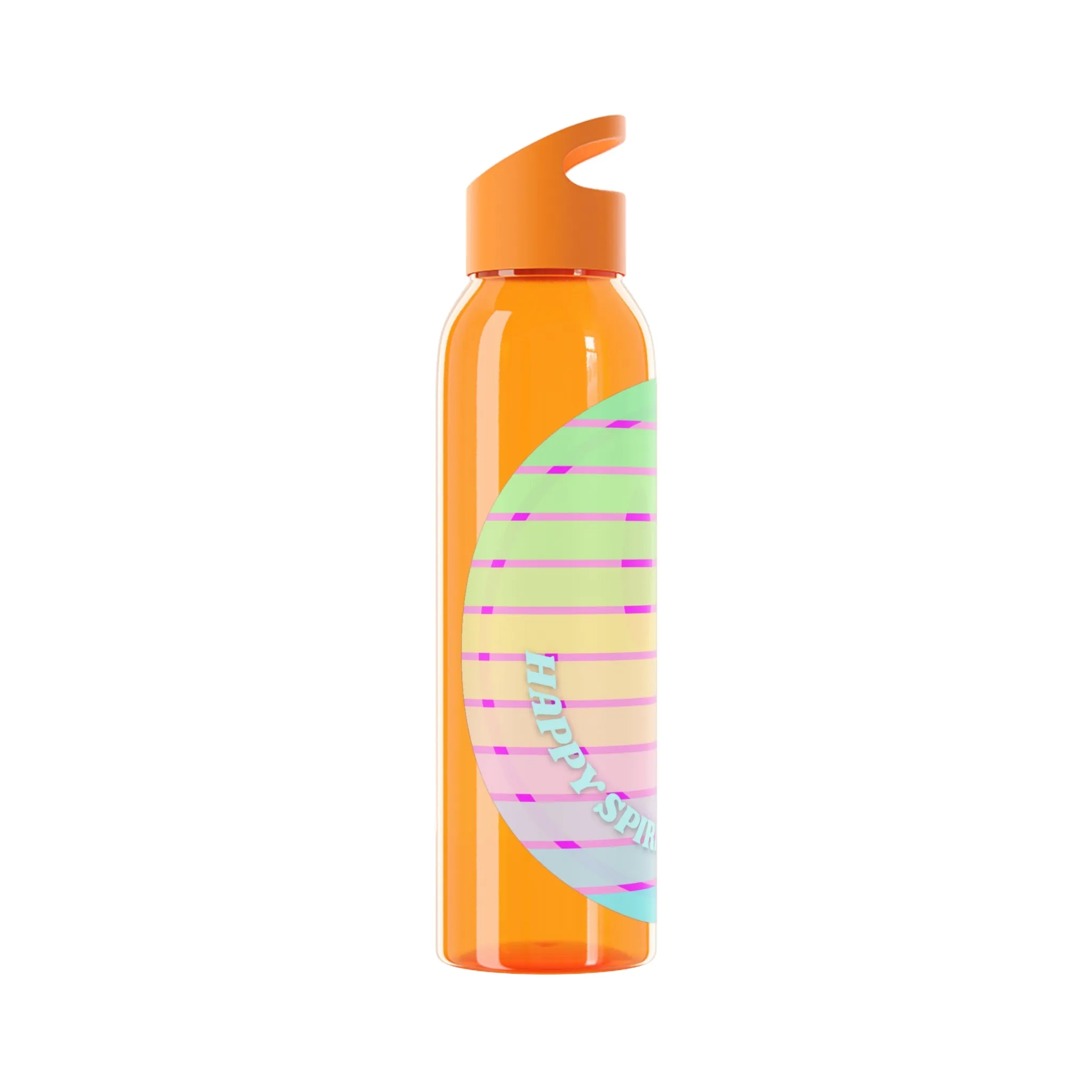 Aesthetic Happy Spirit Happy Life Water Bottle, Aesthetic Pink Bottle, Smile Face, Trendy Tumblr Bottle, Happy Mind Tumbler, BPA Free Bottle