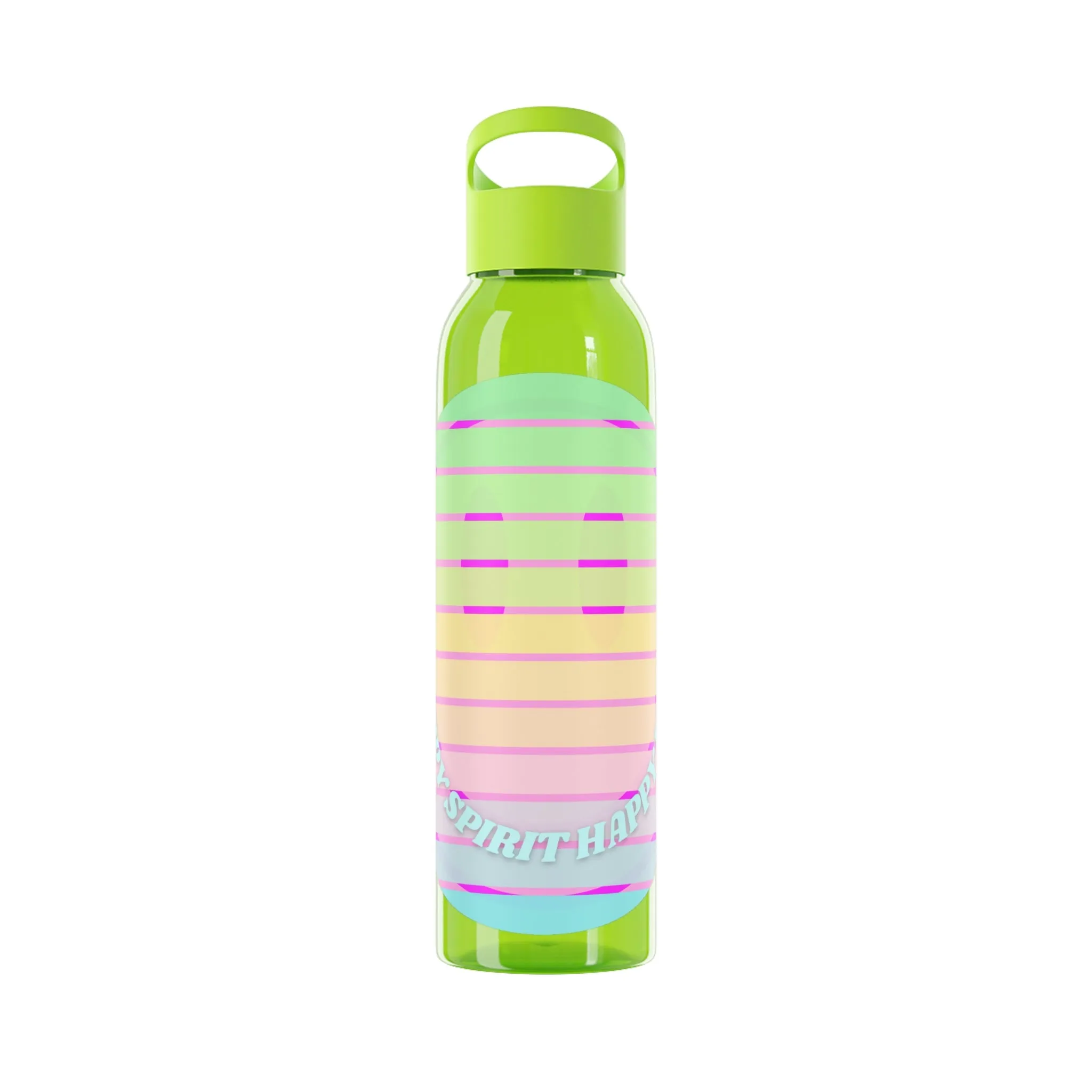 Aesthetic Happy Spirit Happy Life Water Bottle, Aesthetic Pink Bottle, Smile Face, Trendy Tumblr Bottle, Happy Mind Tumbler, BPA Free Bottle