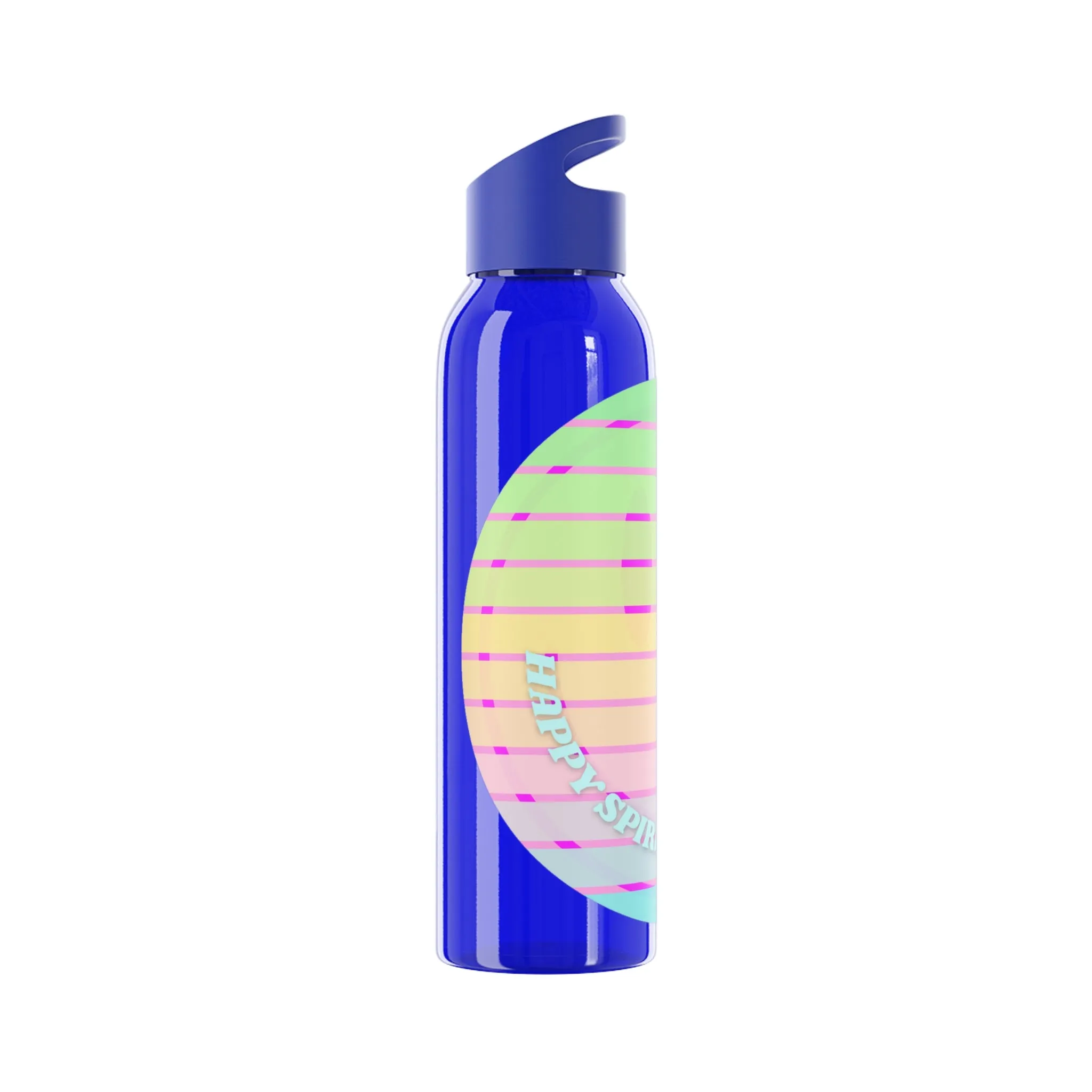 Aesthetic Happy Spirit Happy Life Water Bottle, Aesthetic Pink Bottle, Smile Face, Trendy Tumblr Bottle, Happy Mind Tumbler, BPA Free Bottle