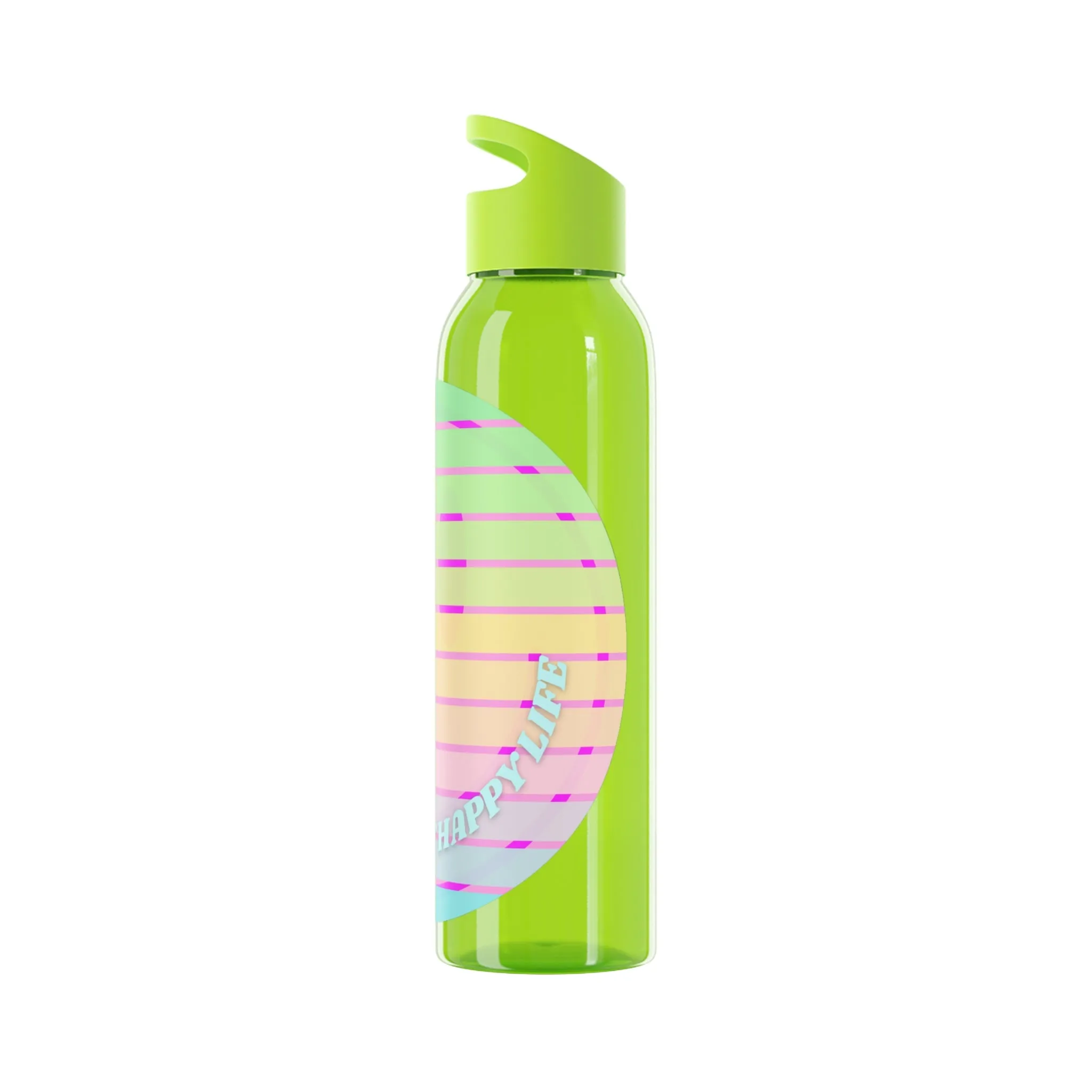 Aesthetic Happy Spirit Happy Life Water Bottle, Aesthetic Pink Bottle, Smile Face, Trendy Tumblr Bottle, Happy Mind Tumbler, BPA Free Bottle