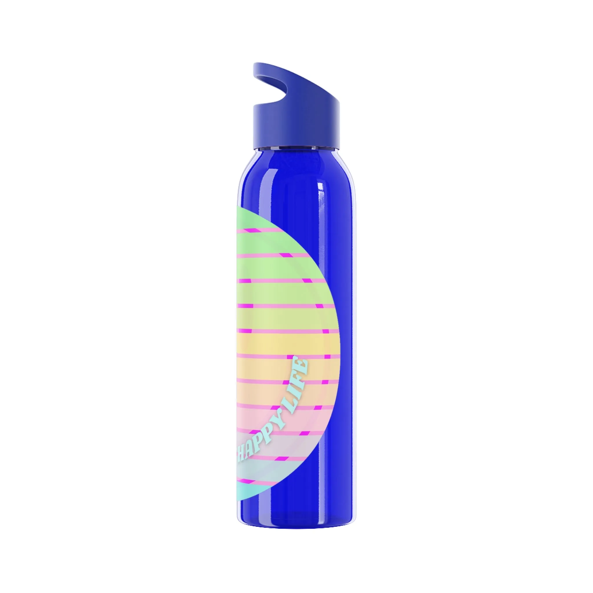 Aesthetic Happy Spirit Happy Life Water Bottle, Aesthetic Pink Bottle, Smile Face, Trendy Tumblr Bottle, Happy Mind Tumbler, BPA Free Bottle