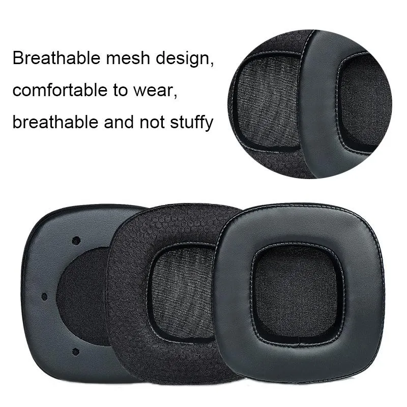 Breathable Headphone Covers for Xiberia S21 / T20 - Gray Leather 1 Pair