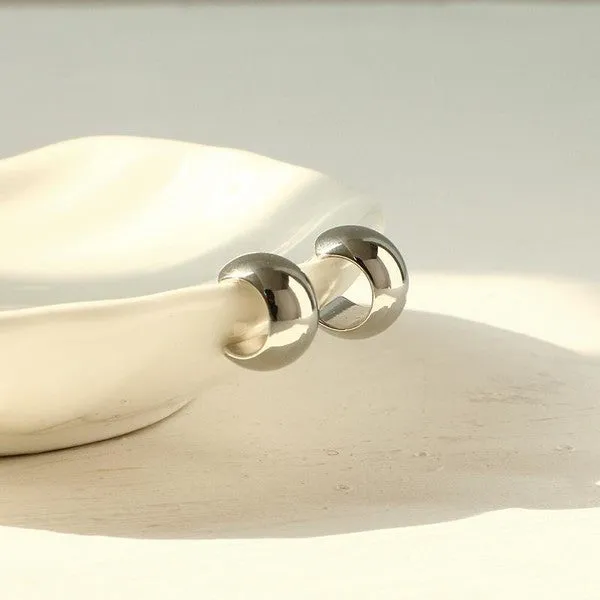 Classic Dome Circle Earrings