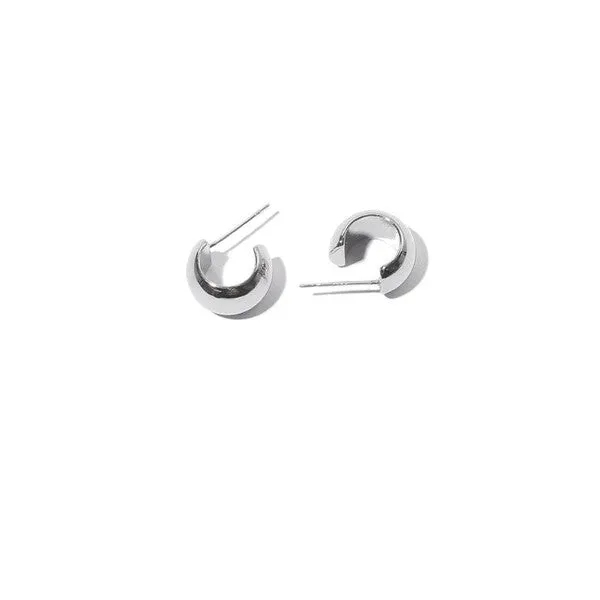 Classic Dome Circle Earrings