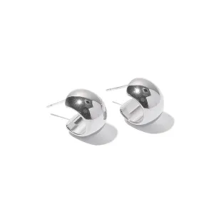 Classic Dome Circle Earrings