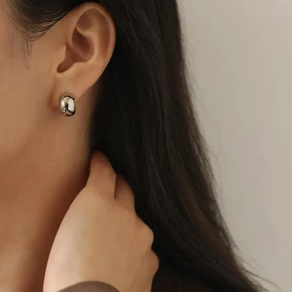 Classic Dome Circle Earrings