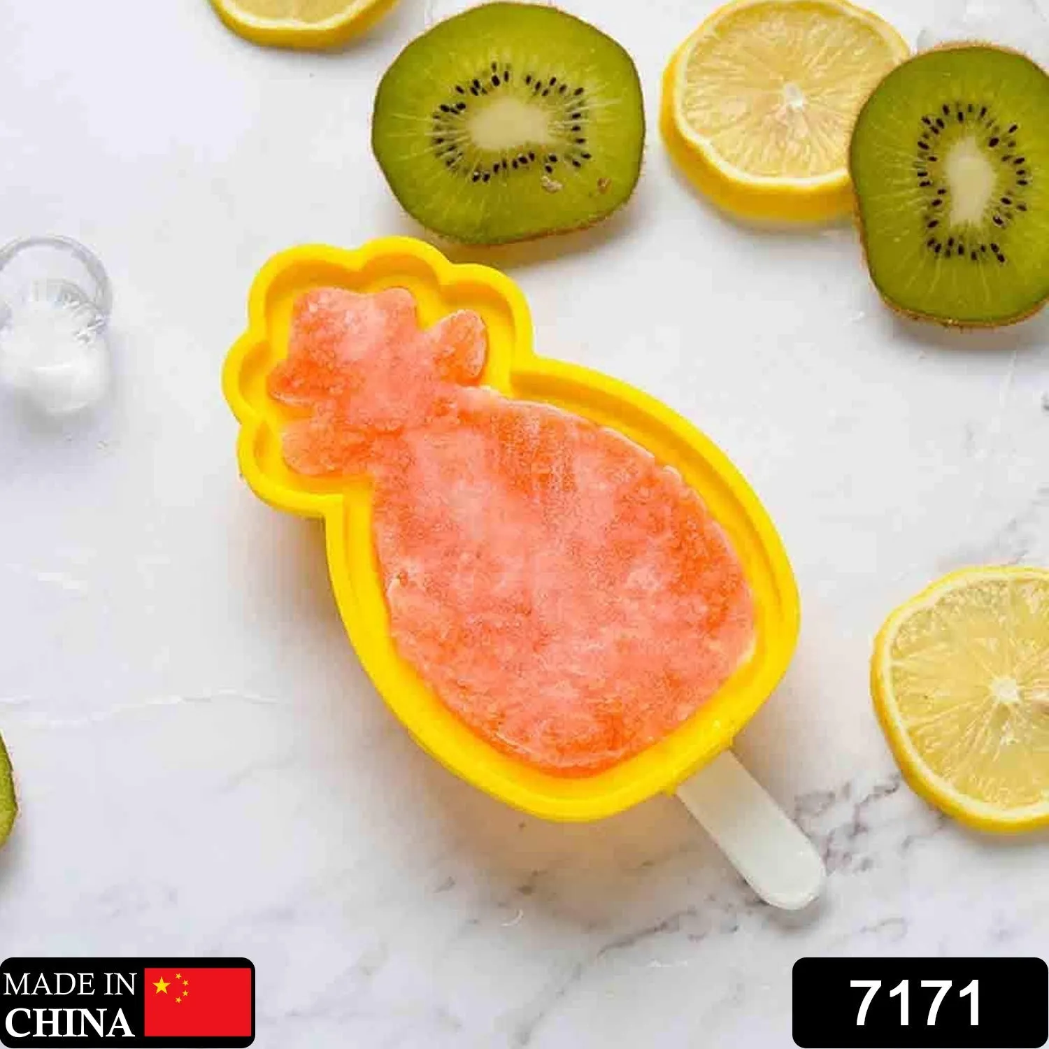Durable Pineapple Shape Ice Candy Cream Mould Silicone Popsicle Mold Ice Pop DIY Kitchen Tool Ice Molds