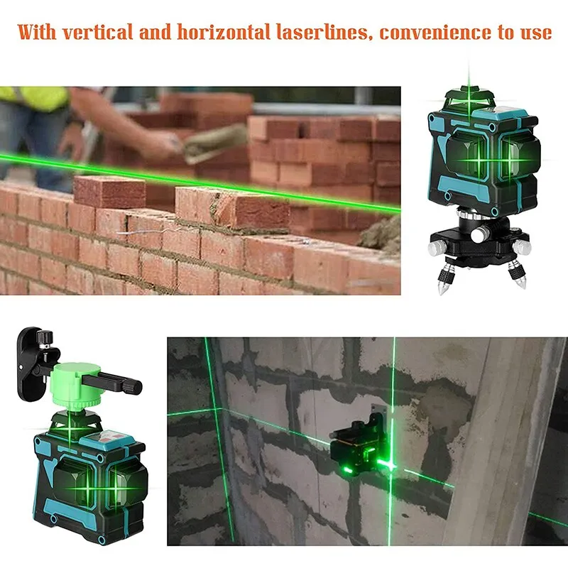 Hot Infrared Level Laser Level 12 Lines 3D Self-Leveling 360 Horizontal And Vertical Cross Super Powerful Green Laser Beam Line