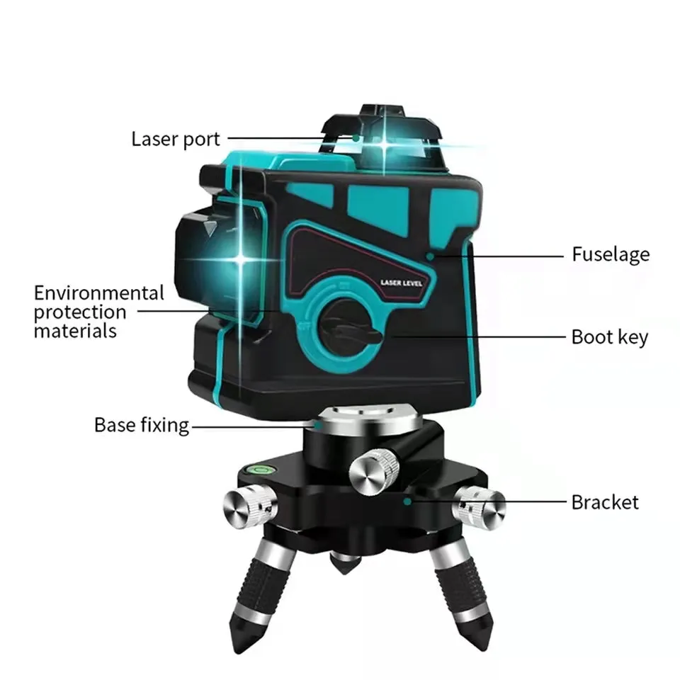 Hot Infrared Level Laser Level 12 Lines 3D Self-Leveling 360 Horizontal And Vertical Cross Super Powerful Green Laser Beam Line