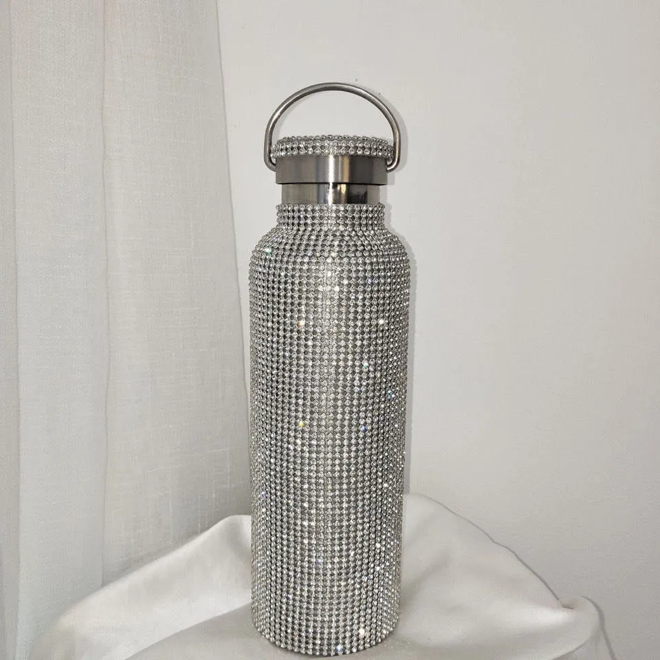 New Diamond Thermos Bottle 304 Stainless Steel Water Bottle for Girls Thermos Cup Tea Coffee Mug for Adult Keep Warm and Cold