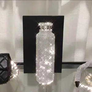 New Diamond Thermos Bottle 304 Stainless Steel Water Bottle for Girls Thermos Cup Tea Coffee Mug for Adult Keep Warm and Cold