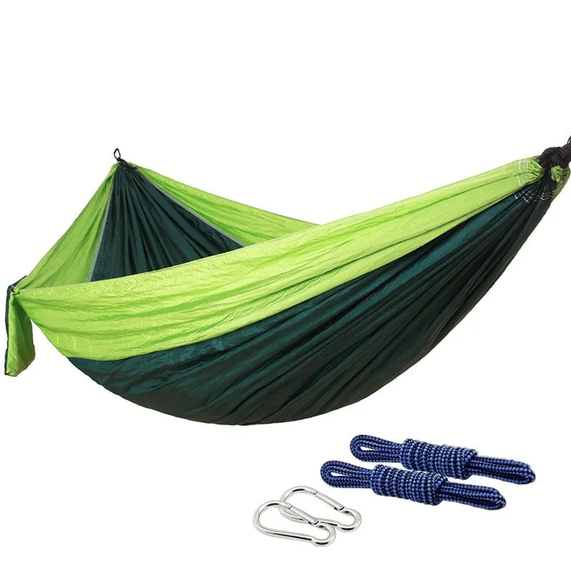 Nylon Colour Matching Hammock Outdoor Camping Ultra Light Portable Hammock for Double Person