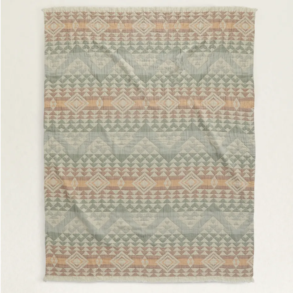 Organic Cotton Fringed Throw