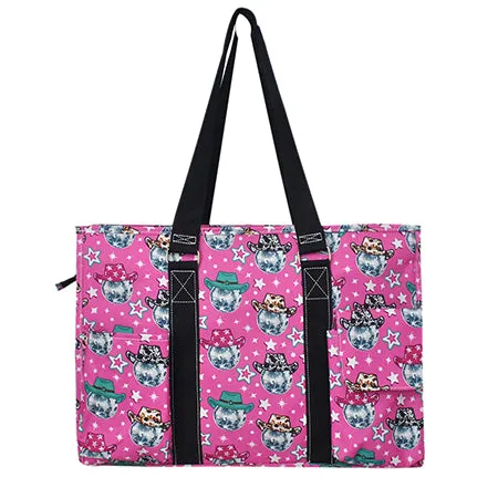 !SALE! Disco Cowgirl NGIL Zippered Caddy Large Organizer Tote Bag