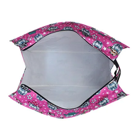 !SALE! Disco Cowgirl NGIL Zippered Caddy Large Organizer Tote Bag