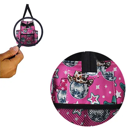 !SALE! Disco Cowgirl NGIL Zippered Caddy Large Organizer Tote Bag