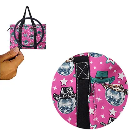 !SALE! Disco Cowgirl NGIL Zippered Caddy Large Organizer Tote Bag