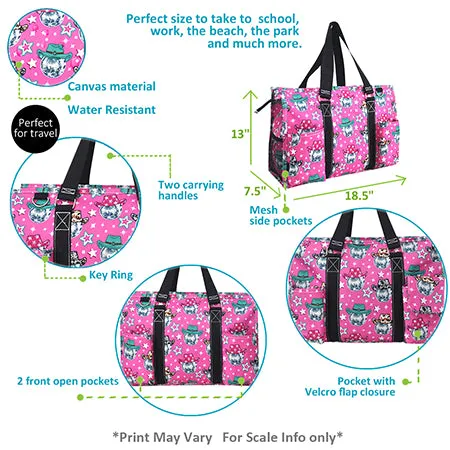 !SALE! Disco Cowgirl NGIL Zippered Caddy Large Organizer Tote Bag
