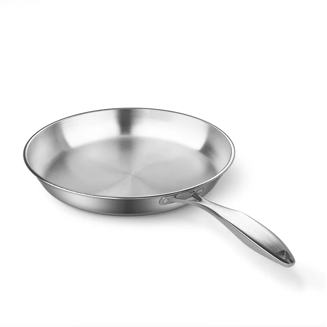 SOGA 36cm Stainless Steel Fry Pan Induction Cooking Pan with Helper Handle
