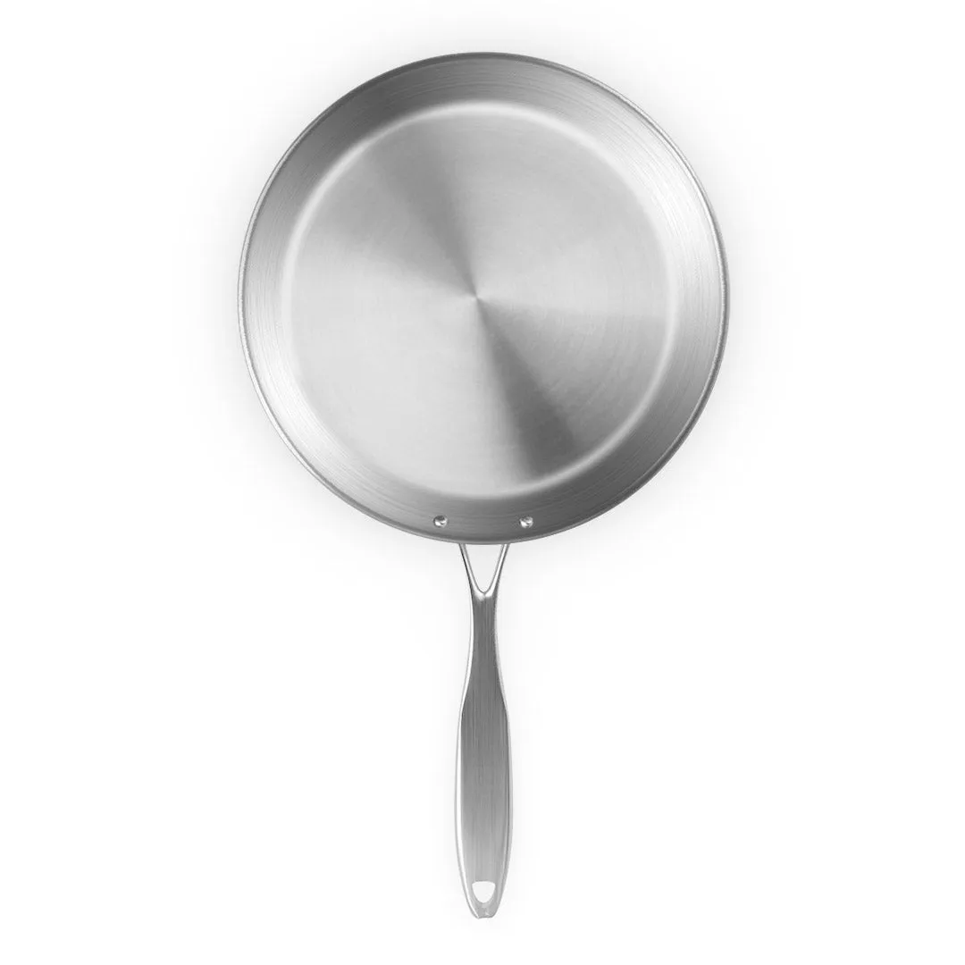SOGA 36cm Stainless Steel Fry Pan Induction Cooking Pan with Helper Handle