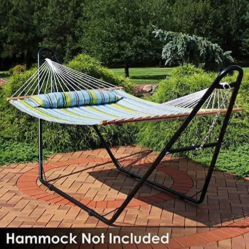Sunnydaze 550-Pound Capacity Universal Multi-Use Heavy-Duty Steel Hammock Stand, 2 Person, Fits Hammocks 9 to 14 Feet Long, Black
