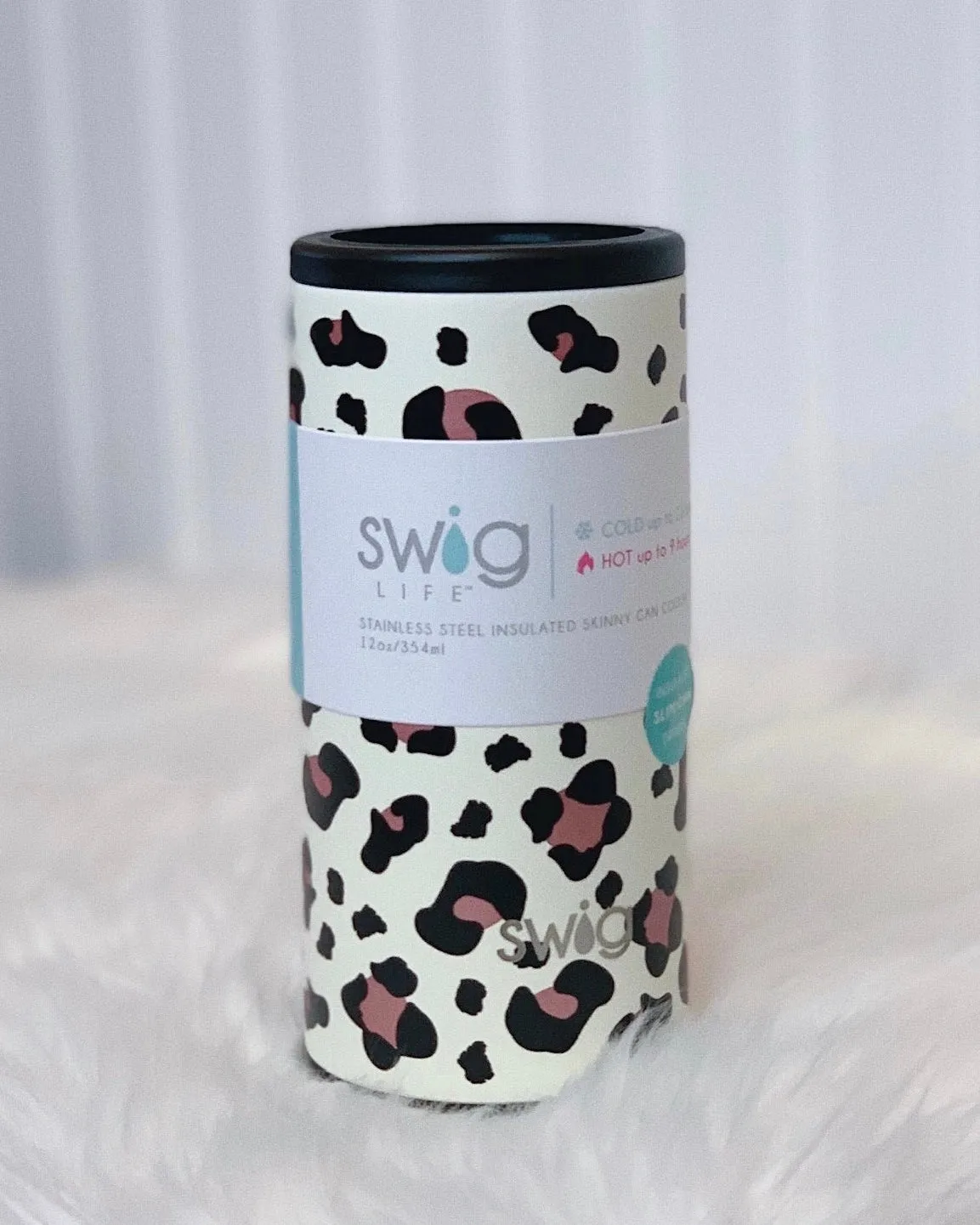 Swig 12oz Luxy Leopard Can Cooler FINAL SALE