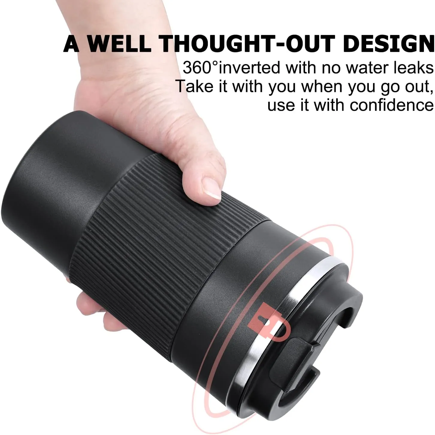 Travel Coffee Mug Spill Proof, Vacuum Insulated Coffee Mug 17oz Stainless Steel ,Proof Reusable Coffee Tumbler