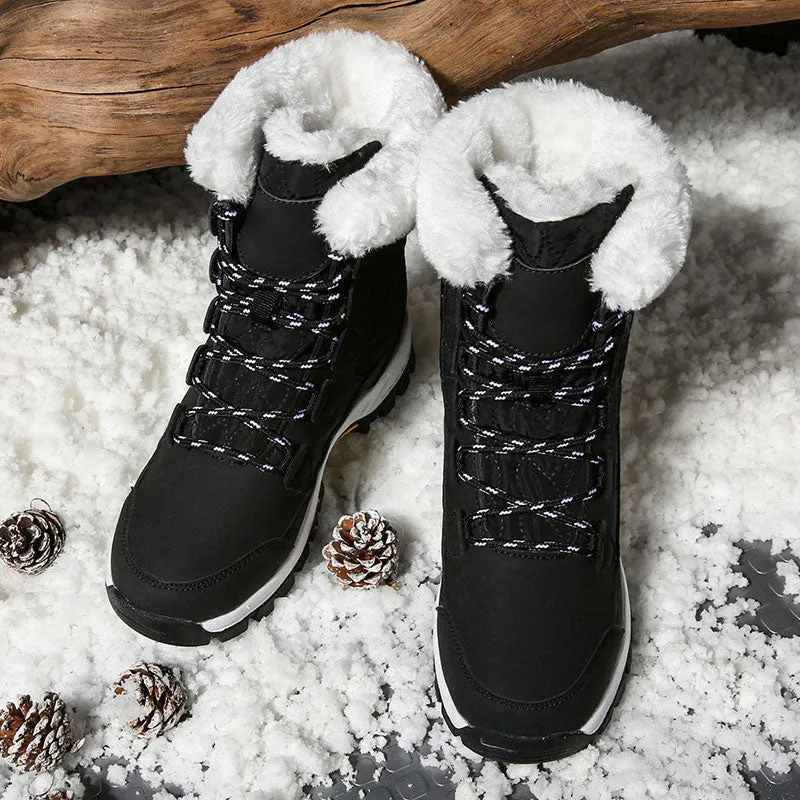 Womens Trendy Outdoor Waterproof Non-Slip Snow Boots