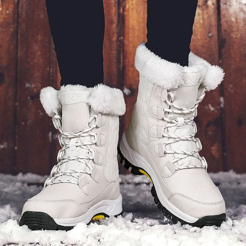 Womens Trendy Outdoor Waterproof Non-Slip Snow Boots