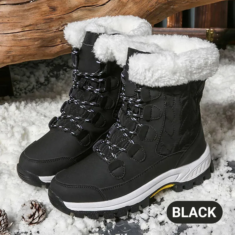 Womens Trendy Outdoor Waterproof Non-Slip Snow Boots