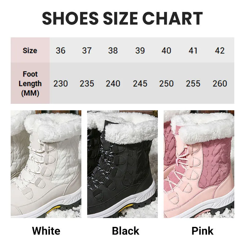 Womens Trendy Outdoor Waterproof Non-Slip Snow Boots