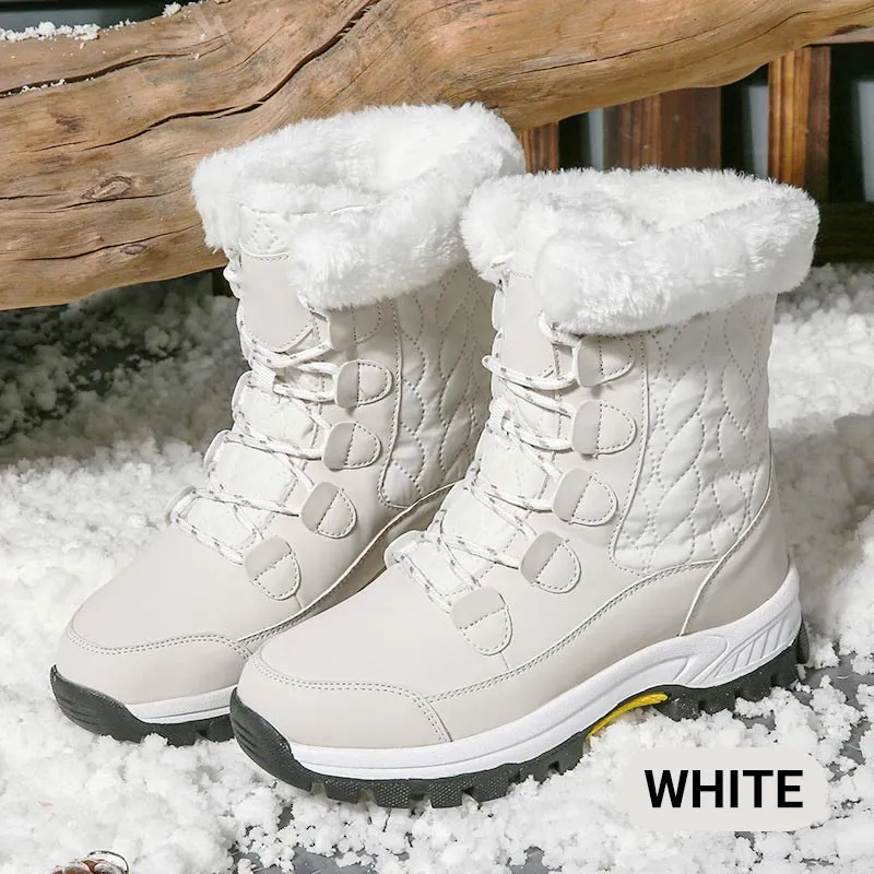 Womens Trendy Outdoor Waterproof Non-Slip Snow Boots